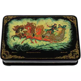 Шкатулка "Тройка" Полянина, Палех