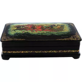 Шкатулка "Тройка" Полянина, Палех