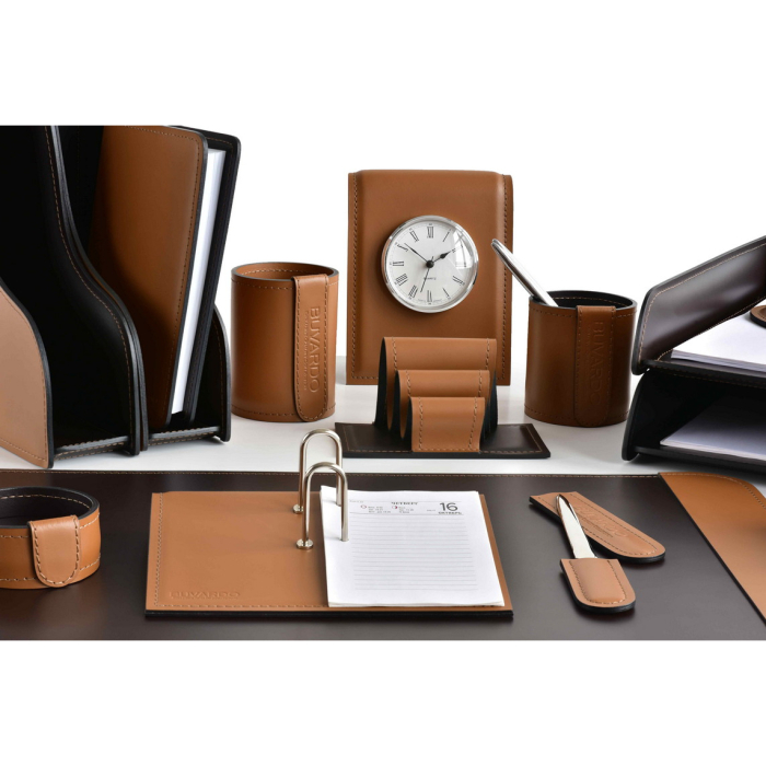 Настольный набор "Business Cuoietto"  табак/шоколад, 10 предметов Настольный набор "Business Cuoietto"  табак/шоколад, 10 предметов
