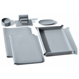 Table set "Business Cuoietto" treccia/grey, 13 pieces