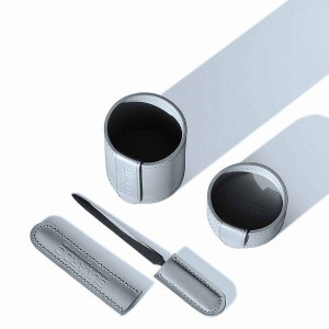 Table set "Business Cuoietto" treccia/grey, 13 pieces