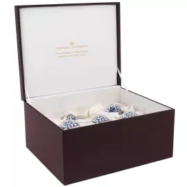 Сервиз чайный серебряный "Расписной" на 6 персон