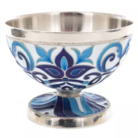 Сервиз чайный серебряный "Расписной" на 6 персон