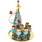 Silver "Lilac" wine set for 6 persons