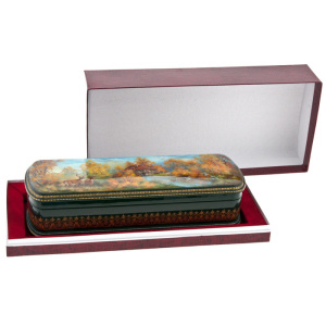 Palekh casket "Autumn landscape" (Larina)