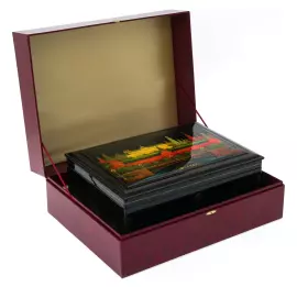 The box of Palekh "Moscow" is large, Voronin
