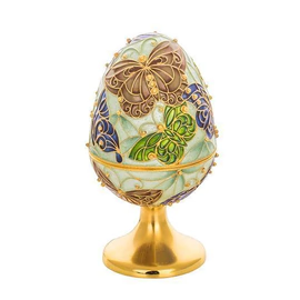 Egg-casket "Butterflies" made of silver