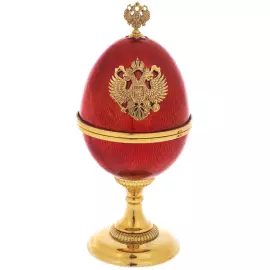 Яйцо-шкатулка из меди и латуни "Герб РФ"