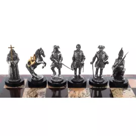 Шахматы из бронзы и яшмы "Северная война"