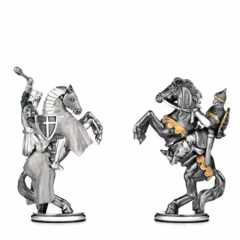 Шахматы из мрамора и серебра "Ледовое побоище"