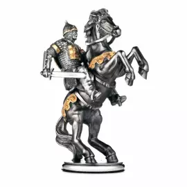 Шахматы из мрамора и серебра "Ледовое побоище"