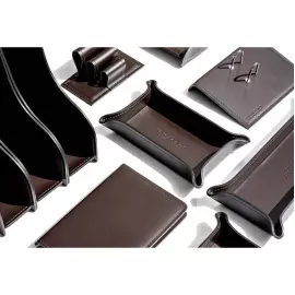 Настольный набор "Business Cuoietto" шоколад, 10 предметов