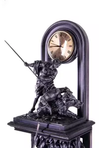 The watch made of beech "Hunting" is gray