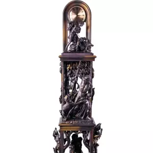 Watch made of beech "Hunting" eggplant