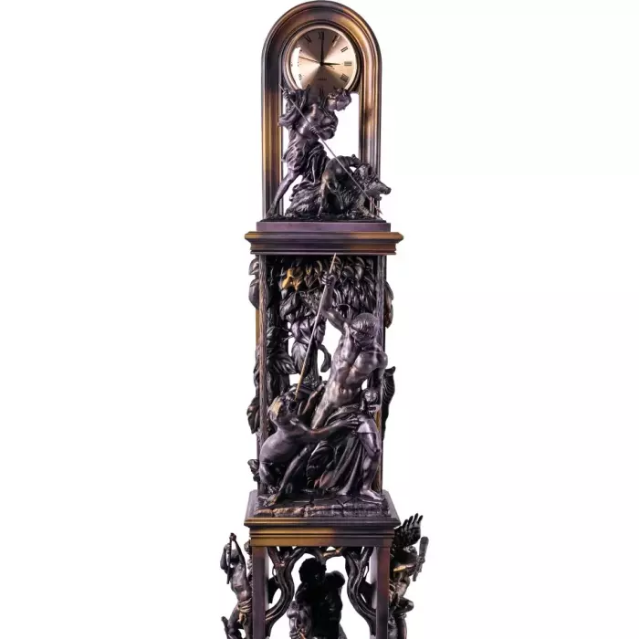 Watch made of beech "Hunting" eggplant