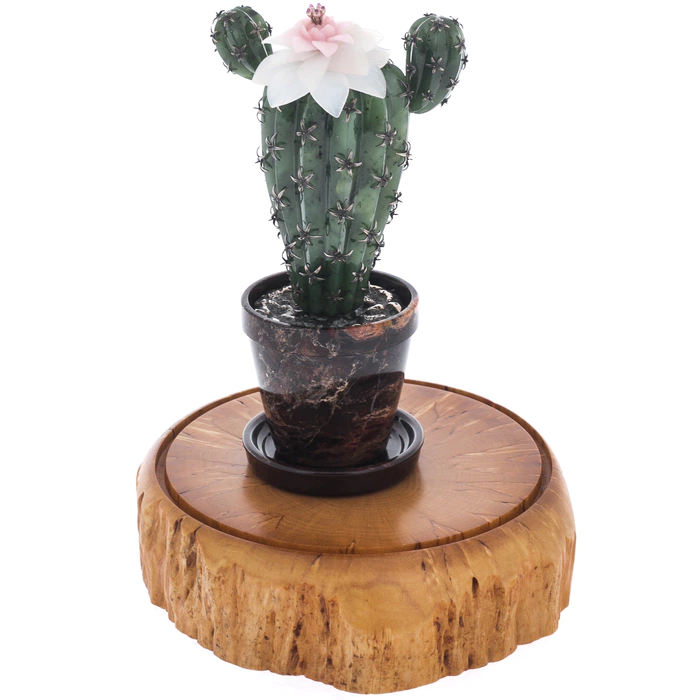 Artistic composition of jade and jasper "Cactus"