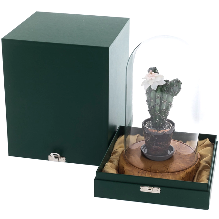 Artistic composition of jade and jasper "Cactus"