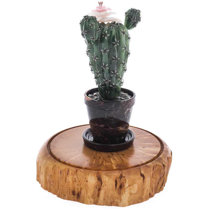 Artistic composition of jade and jasper "Cactus"