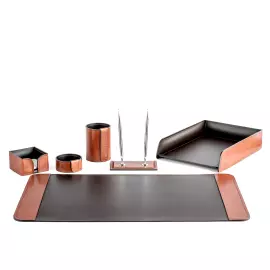 Настольный набор "Premium FG Toscana-Cuoietto" tan-шоколад, 6 предметов