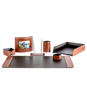 Настольный набор "Premium FG Toscana-Cuoietto" tan-шоколад, 7 предметов