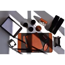 Настольный набор "Premium FG Toscana-Cuoietto" tan-шоколад, 7 предметов