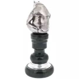 Rhinoceros seal with jade