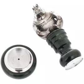 Rhinoceros seal with jade