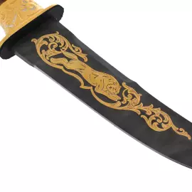 Нож "Волк" с черным дамаском, Златоуст