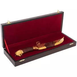 Нож "Волк" с черным дамаском, Златоуст