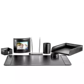 Настольный набор "Premium FG Toscana-Cuoietto" черный, 7 предметов