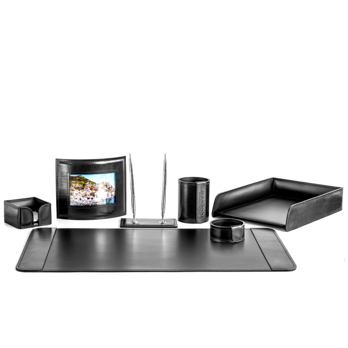 Настольный набор "Premium FG Toscana-Cuoietto" черный, 7 предметов