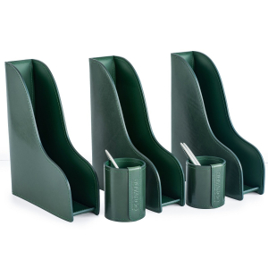 Настольный набор "Premium FG Toscana-Cuoietto" зеленый, 6 предметов Настольный набор "Premium FG Toscana-Cuoietto" зеленый, 6 предметов