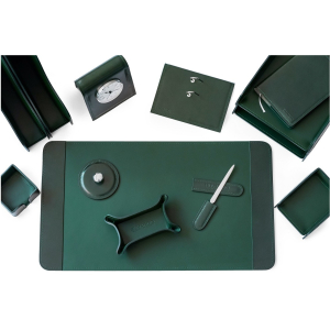 Настольный набор "Premium FG Toscana-Cuoietto" зеленый, 7 предметов Настольный набор "Premium FG Toscana-Cuoietto" зеленый, 7 предметов