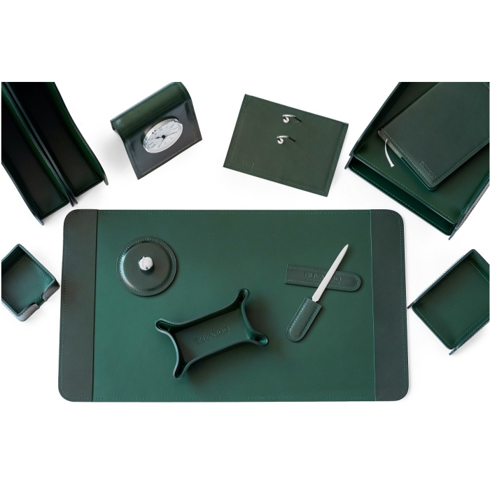 Настольный набор "Premium FG Toscana-Cuoietto" зеленый, 7 предметов Настольный набор "Premium FG Toscana-Cuoietto" зеленый, 7 предметов