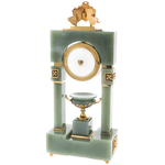 Exclusive jade table clock "Medusa Gorgon" with vase