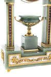 Exclusive jade table clock "Medusa Gorgon" with vase