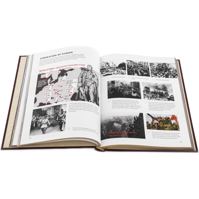 Книга в кожаном переплете "Book on Russia" на английском языке