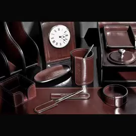 Настольный набор "Lux Full Grain Toscana" коричневый, 5 предметов