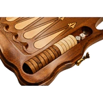 Chess + backgammon carved "Nerken" (with handle)
