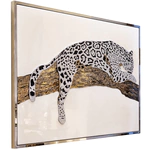 The author's jewelry panel "Leopard in rhinestones"