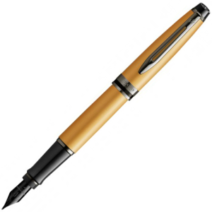 Перьевая ручка Waterman Expert Gold F BLK в подарочной упаковке