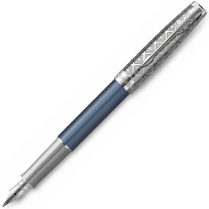 Перьевая ручка Parker Sonnet Premium Refresh BLUE, перо 18K, толщина F, цвет чернил black, подарочной упаковке