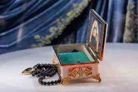 Шкатулка для чёток "Восточная" из мрамора, Златоуст