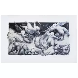 The author's painting "The Battle of Cupids for love"