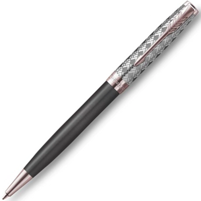 Шариковая ручка Parker Sonnet Premium Refresh GREY, цвет чернил Мblack, в подарочной упаковке