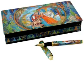 Набор из ручки и шкатулки "Конек-горбунок" Палех Набор из ручки и шкатулки "Конек-горбунок" Палех