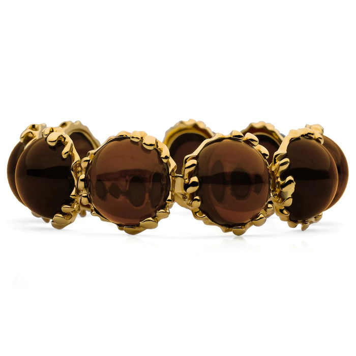 OPERA Premium silver bracelet with cognac amber