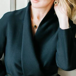 OPERA Premium silver earrings with cognac amber