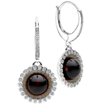 OPERA Premium silver earrings with cherry amber