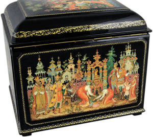 The box "The Tale of Tsar Saltan" by Vlezko, Palekh